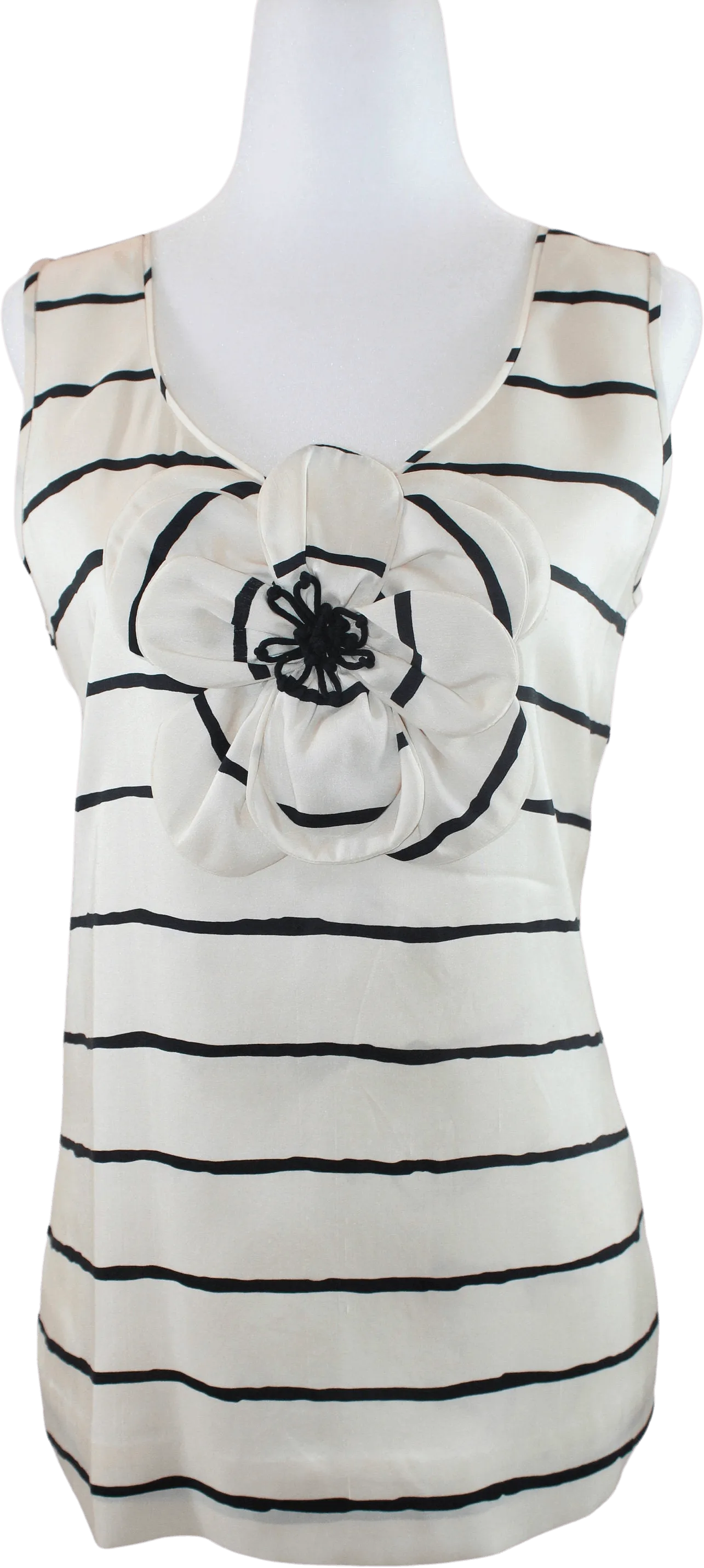 00's Flower Striped Sleeveless Blouse by Kate Spade