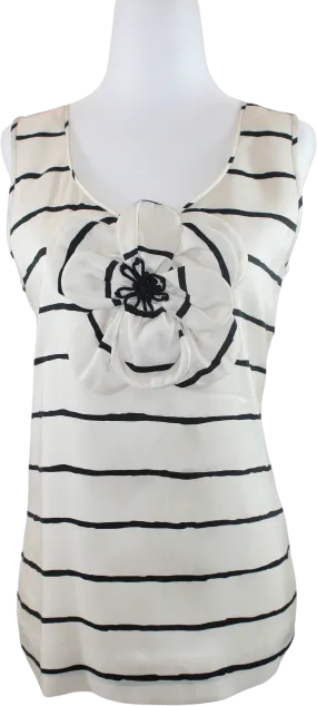 00's Flower Striped Sleeveless Blouse by Kate Spade