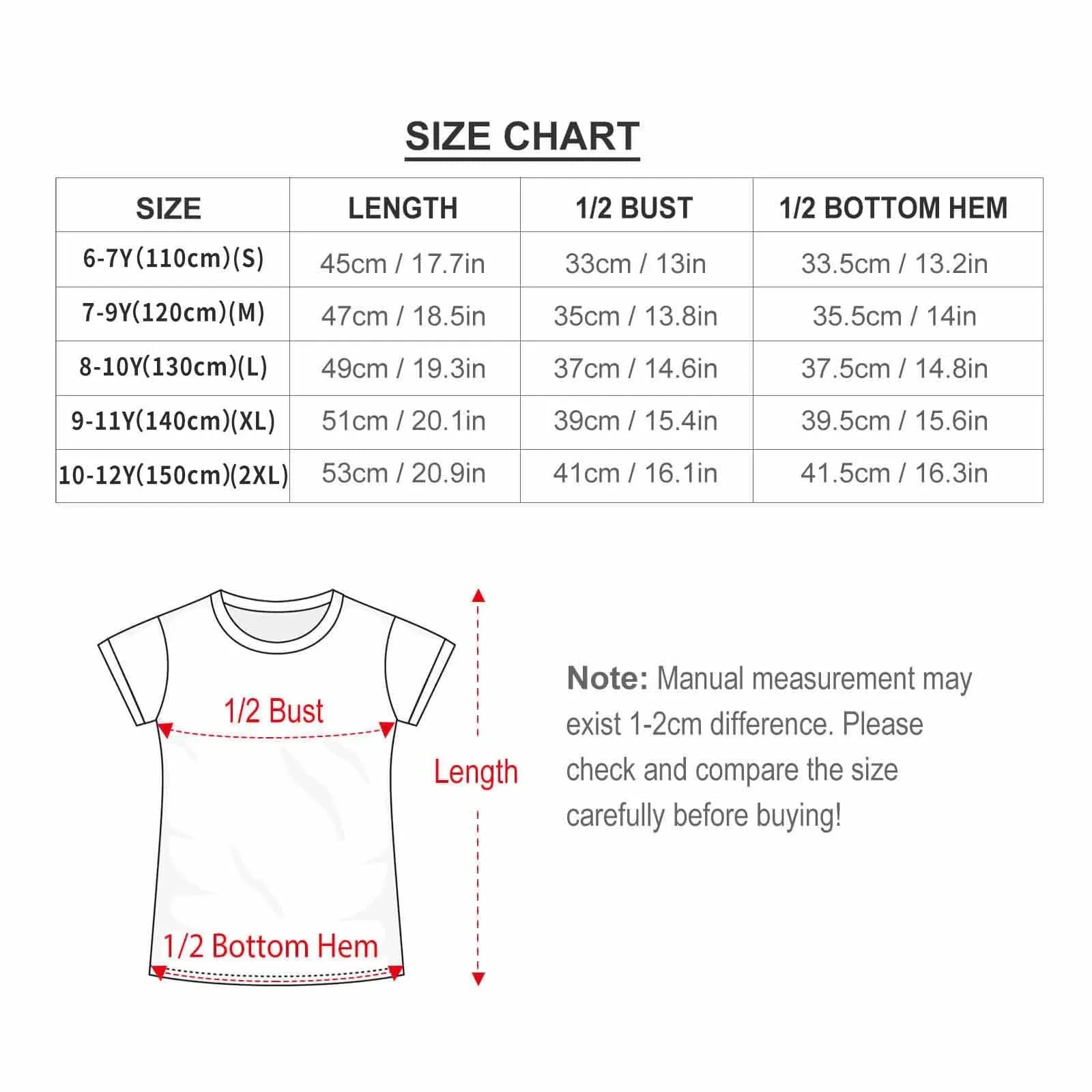 #6-12Y Custom Face A Baby Cute Kid's T-shirt For Boy Girl