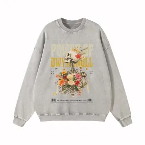 6Kull | Floral Skull Sweatshirt