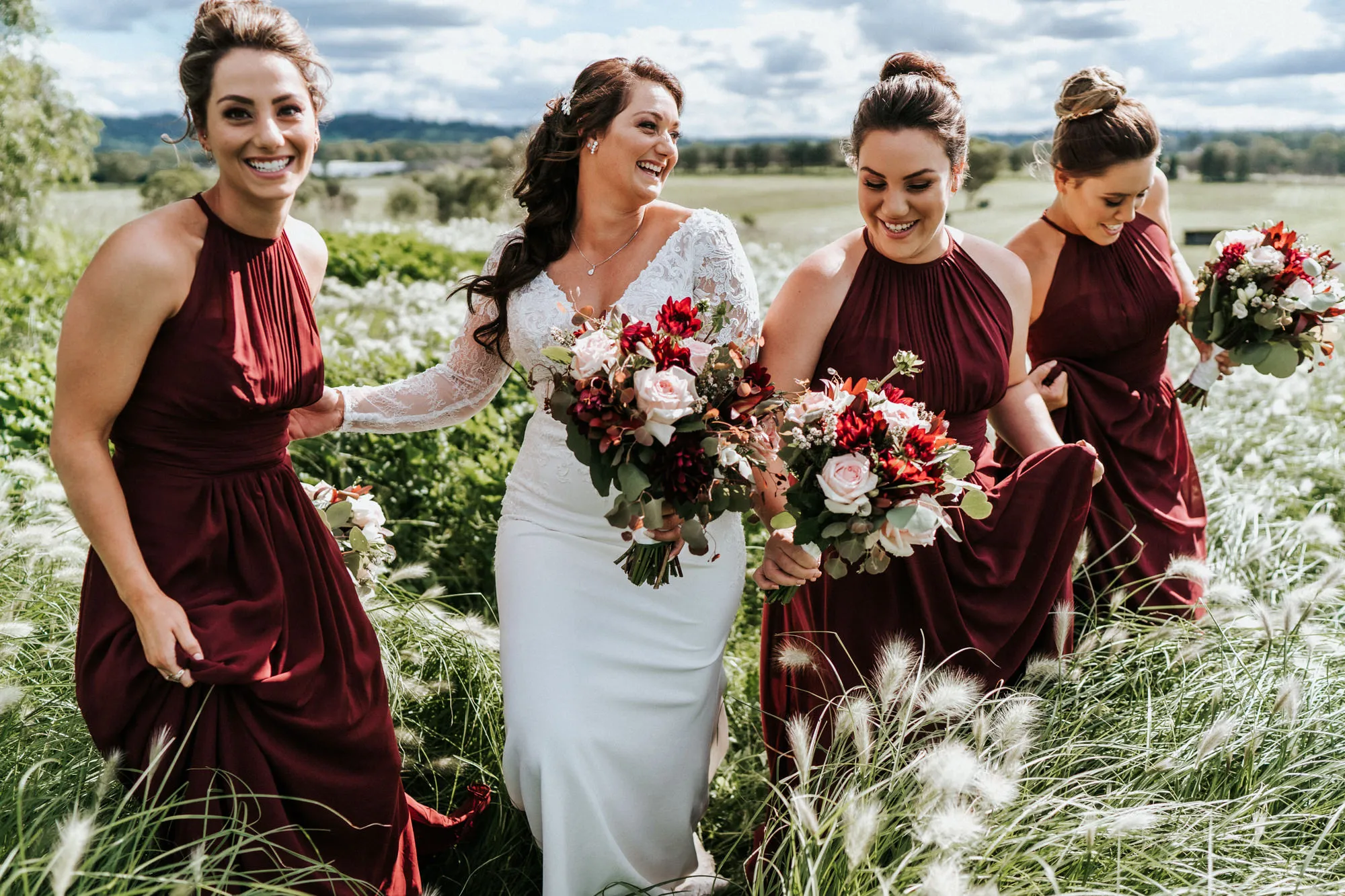 A-line Halter Sleeveless Floor-length Chiffon Bridesmaid Dresses, BD0629