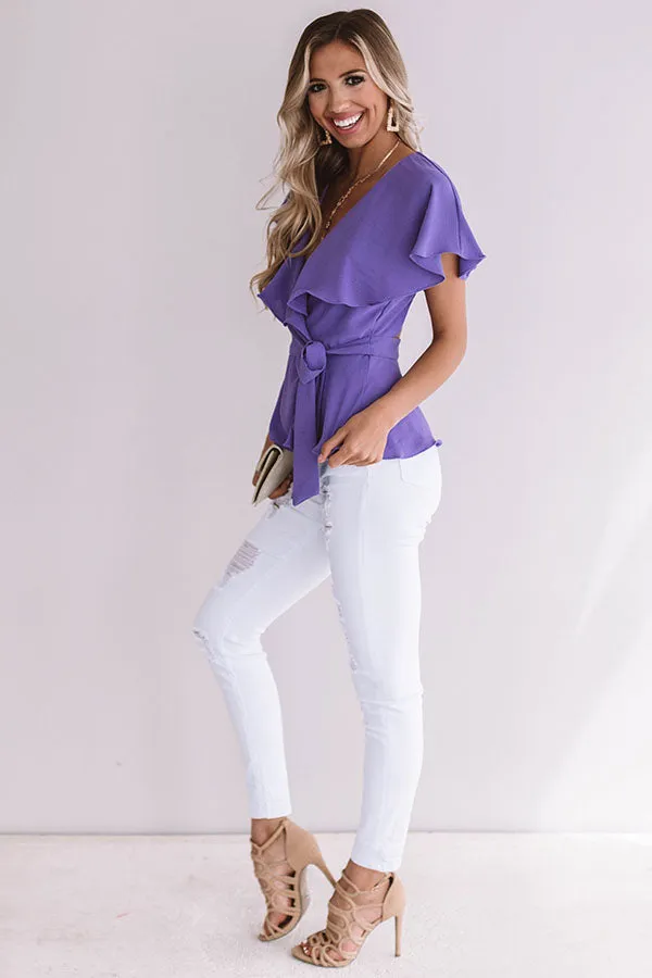 All The Goals Wrap Top In Ultra Violet