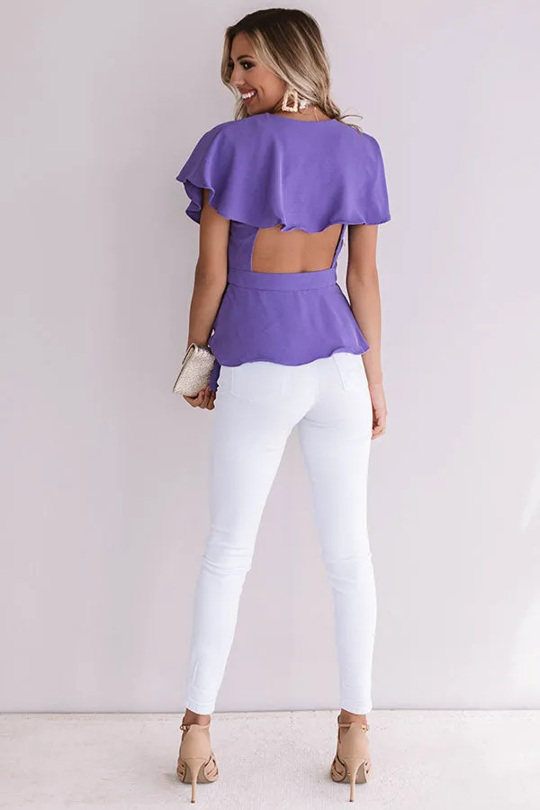 All The Goals Wrap Top In Ultra Violet