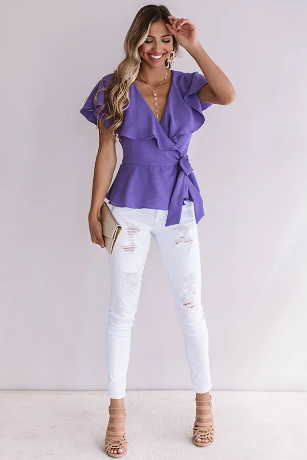 All The Goals Wrap Top In Ultra Violet