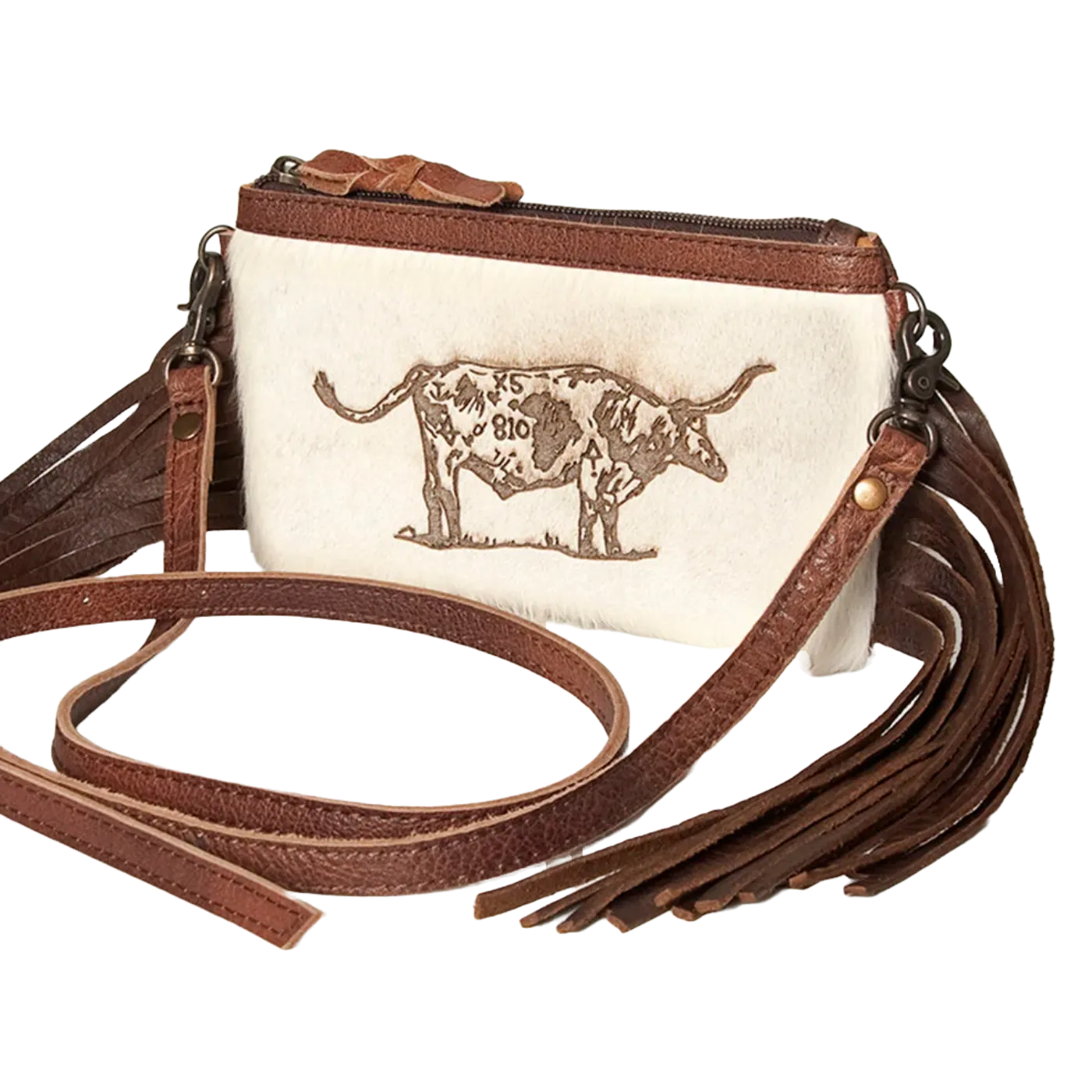 American Darling® Ladies Western Cream Cowhide Shoulder Bag ADBGS142AB