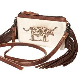 American Darling® Ladies Western Cream Cowhide Shoulder Bag ADBGS142AB