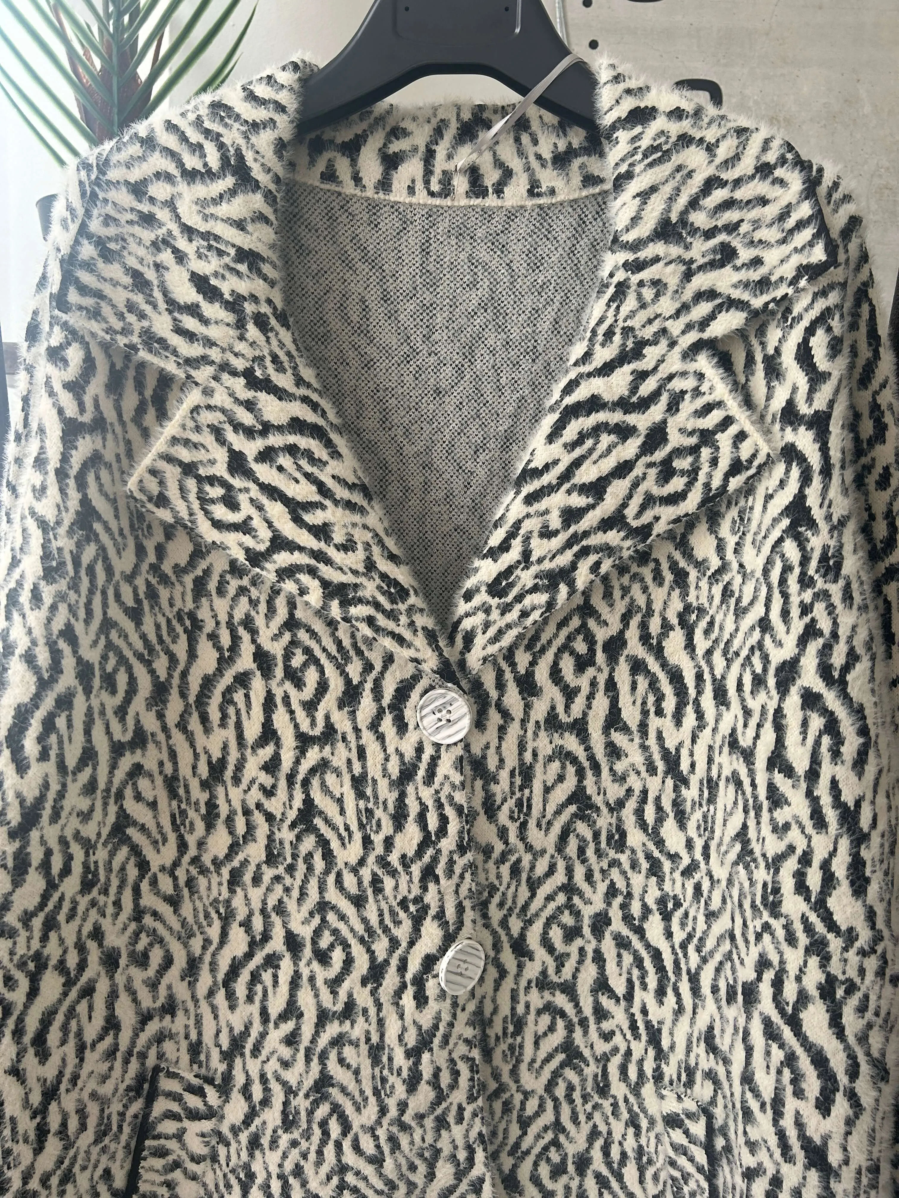 Animal Print Glamorous Collar Detail Coat