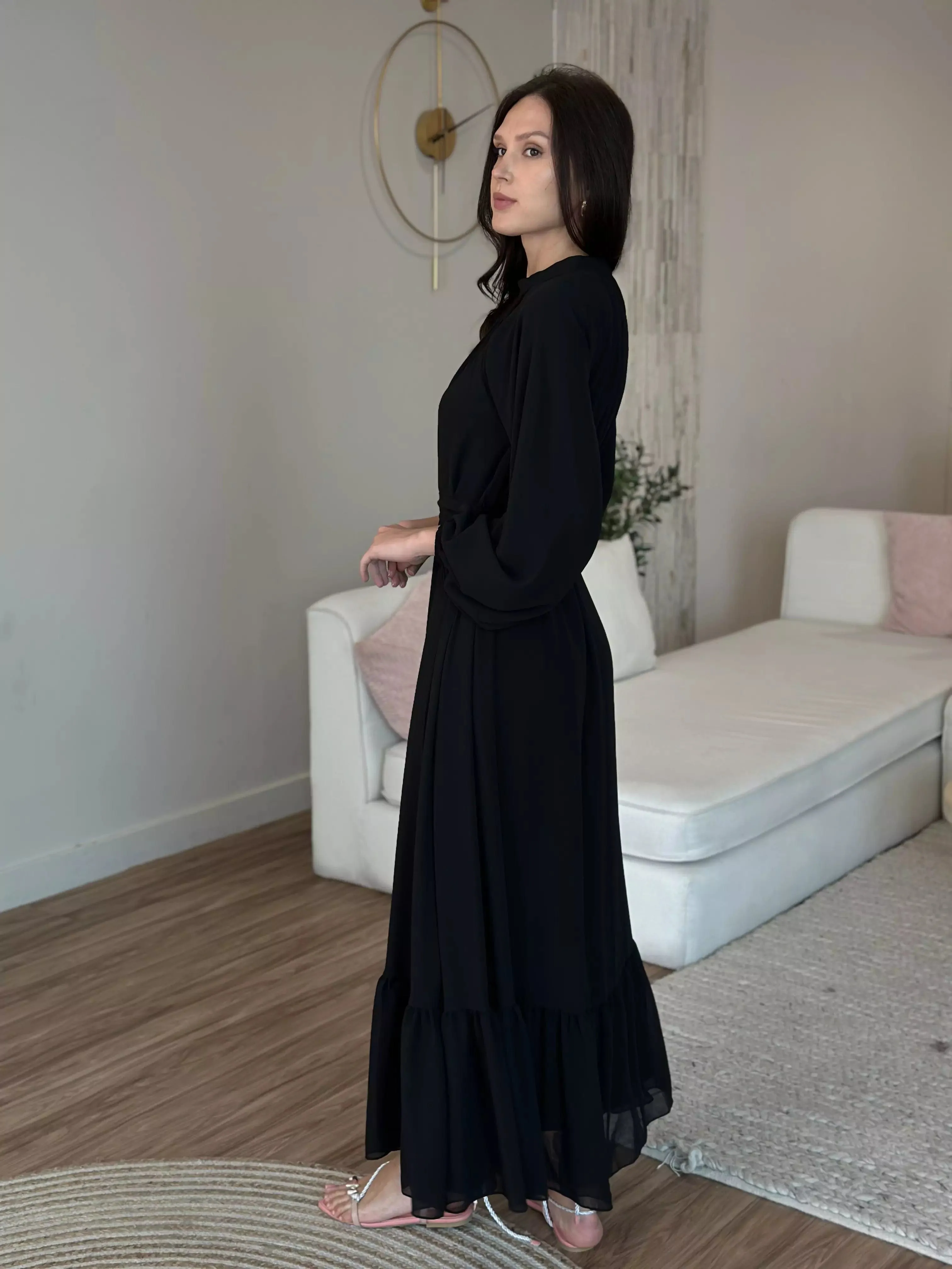 Aria Black Long Dress