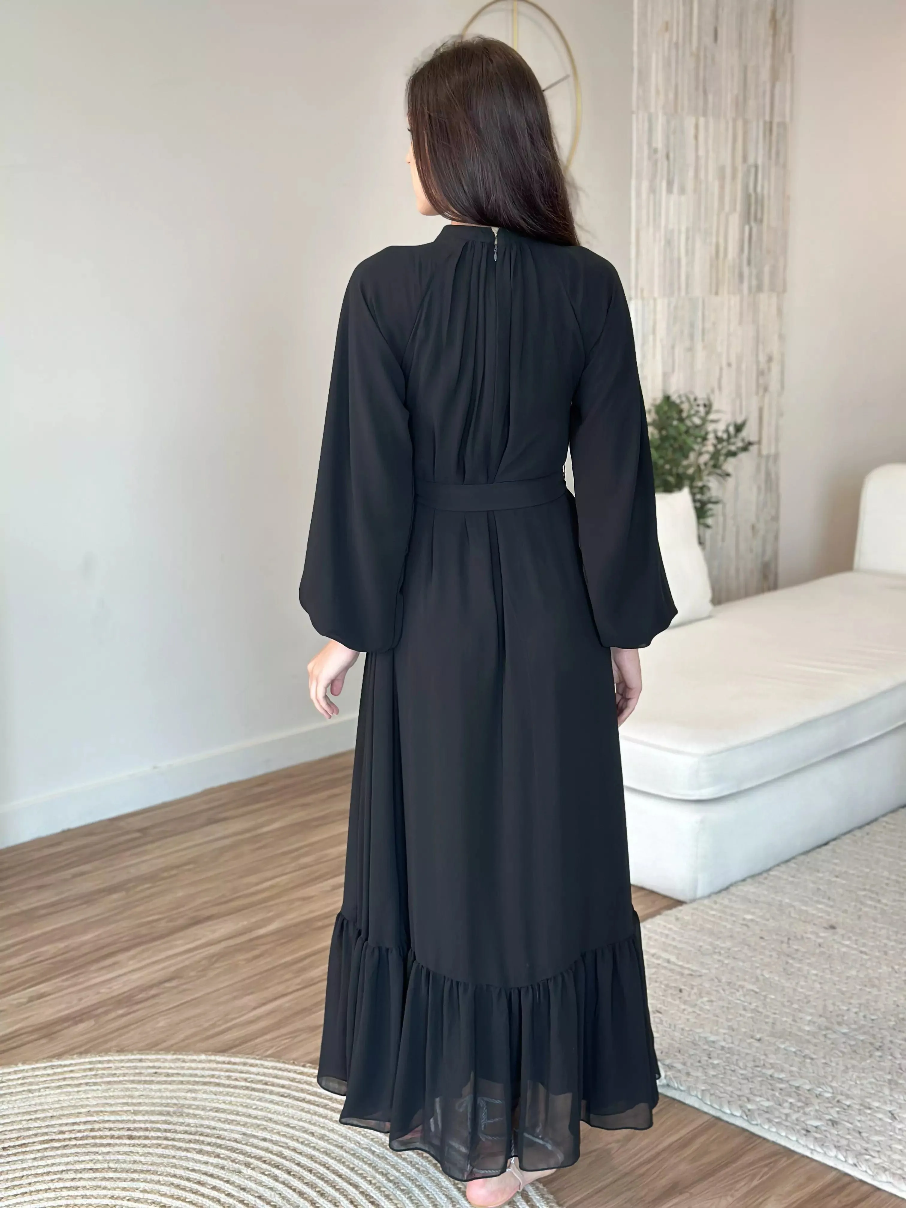 Aria Black Long Dress