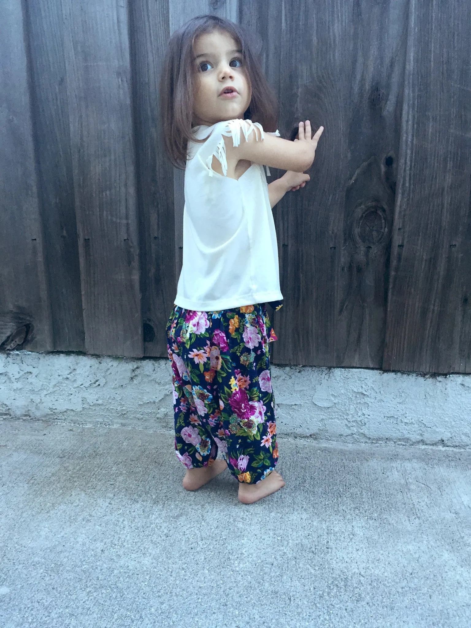 Baby and Toddler Floral Harem Pants | Night Flowers