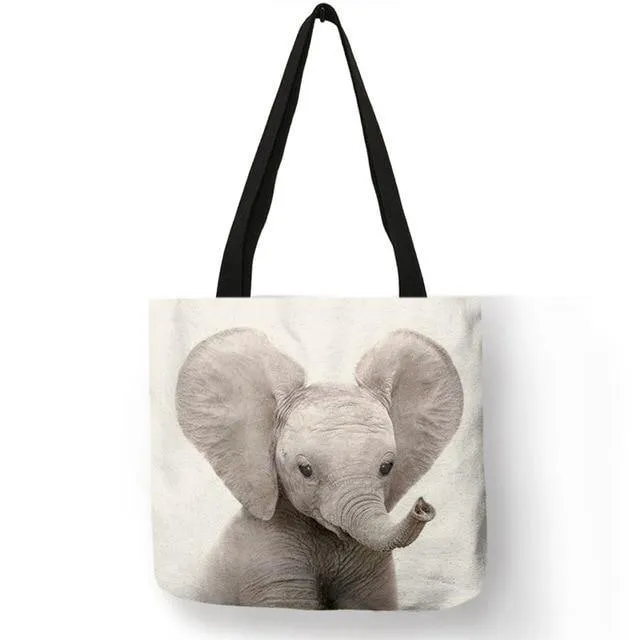 Baby Animals Canvas Tote Bag Collection