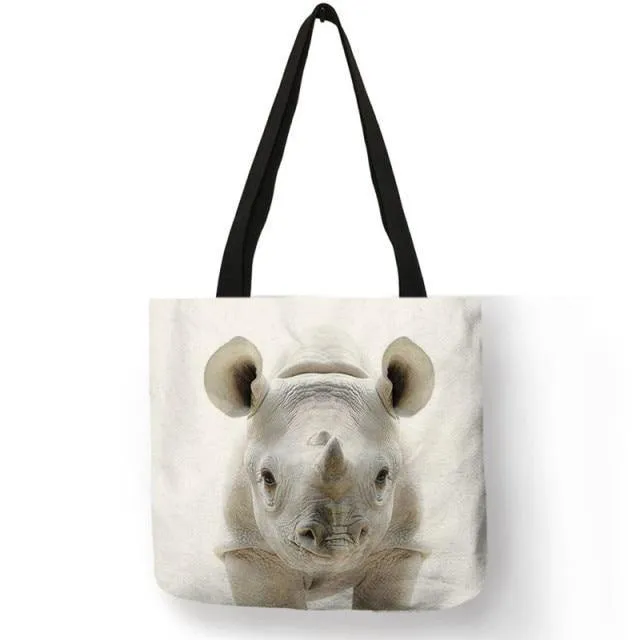 Baby Animals Canvas Tote Bag Collection