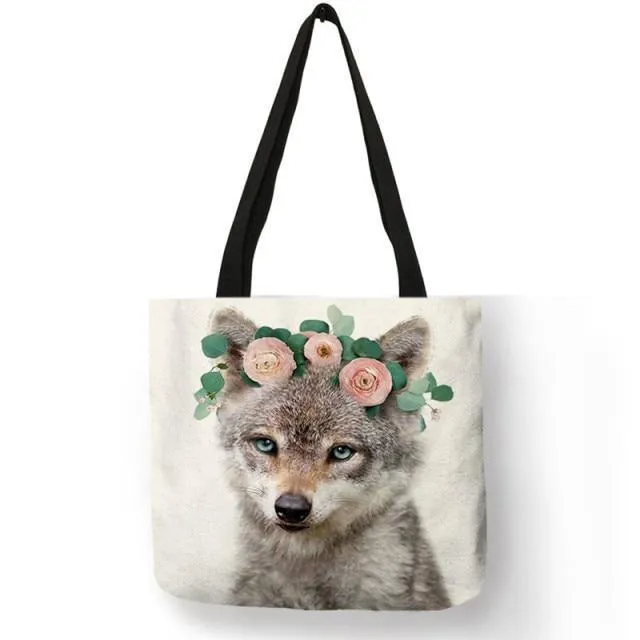 Baby Animals Canvas Tote Bag Collection