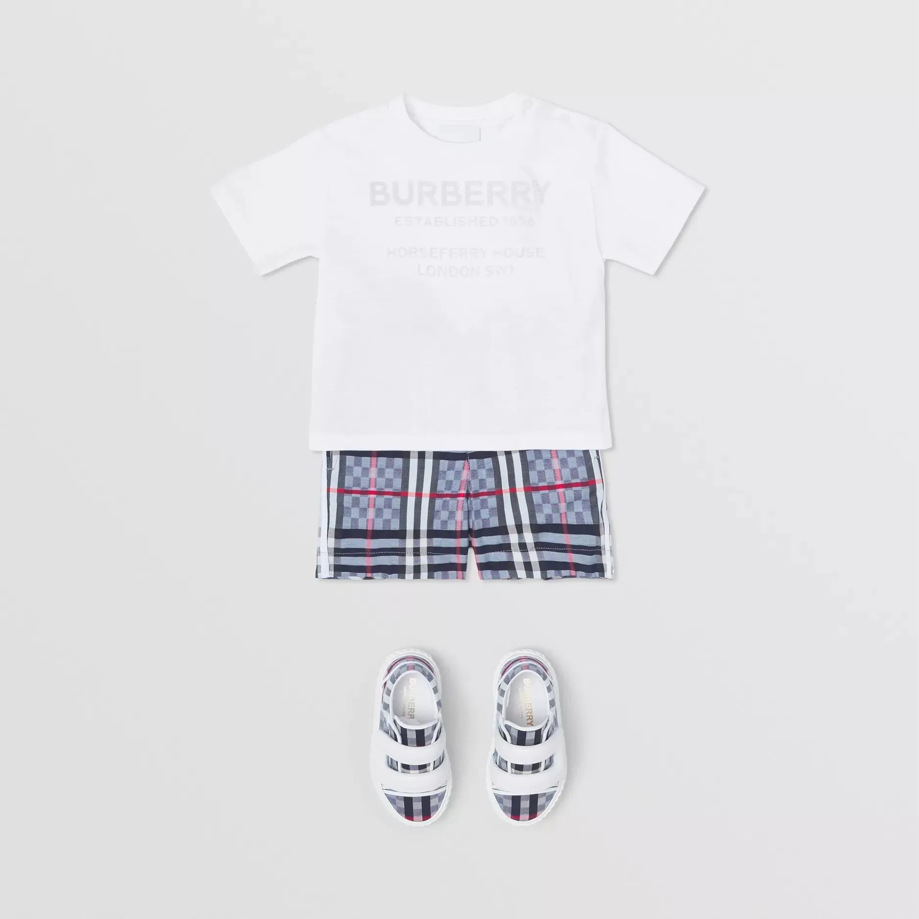 Baby Boy & Girls White Cotton T-Shirts