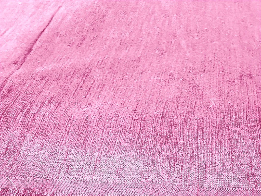 Baby Pink Plain Bangalore Raw Silk Fabric