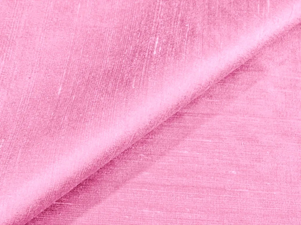 Baby Pink Plain Bangalore Raw Silk Fabric