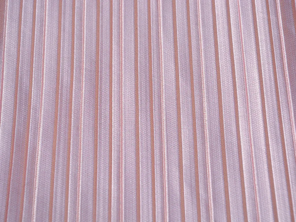 Baby Pink Plain Crushed Pleated Satin Fabric