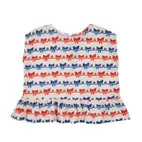 Baby Ribbon Bow All Over Woven Blouse by Bobo Choses - Last One In Stock - 6 Months