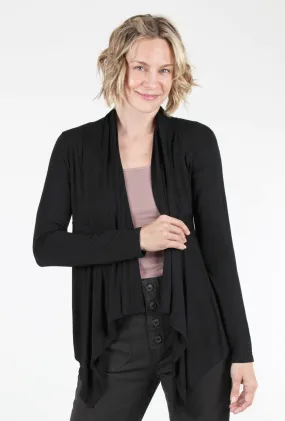 Back Seam Detail Cardigan, Black