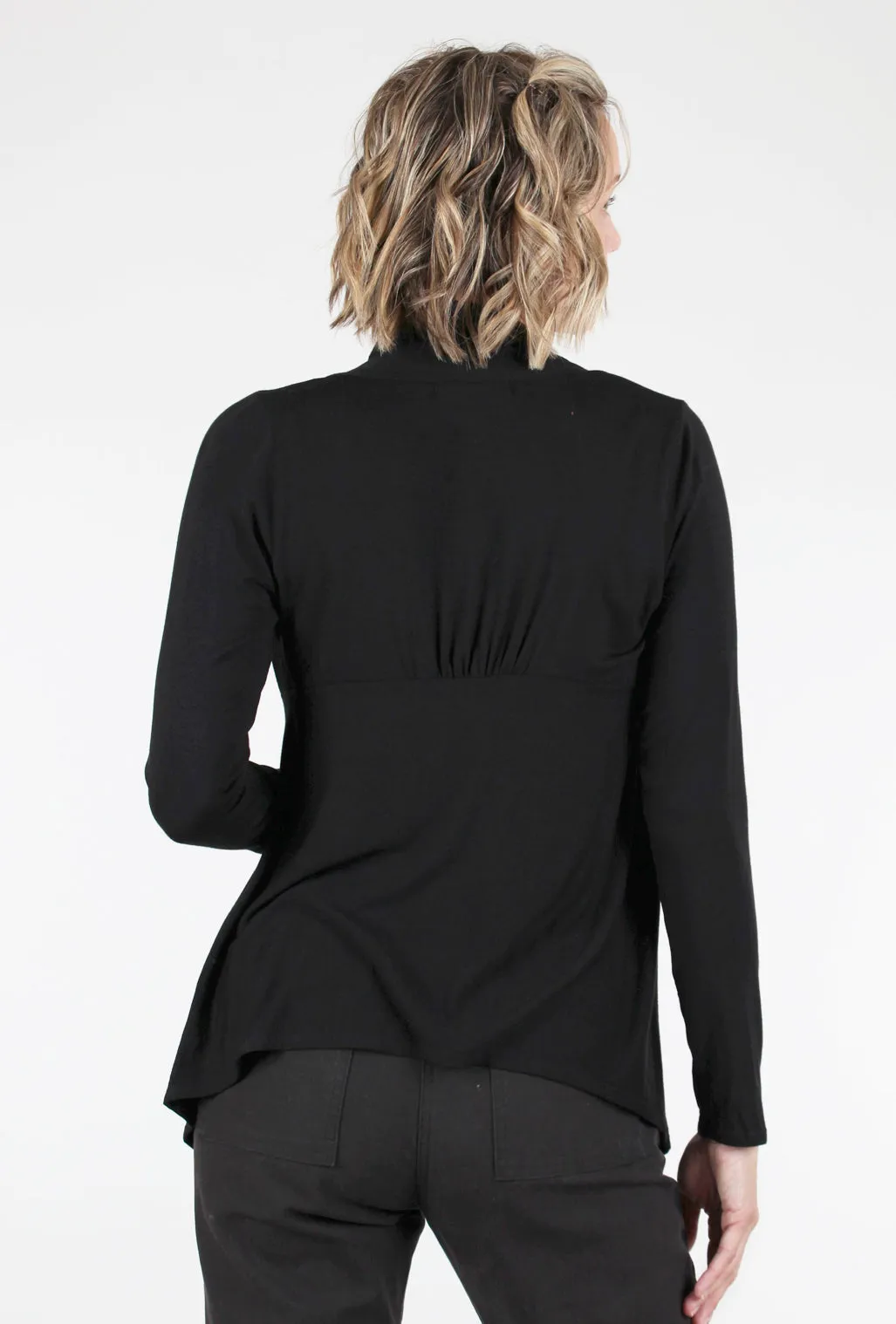 Back Seam Detail Cardigan, Black