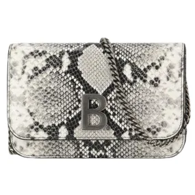 Balenciaga B Python Print Calfskin Leather Wallet on Chain Bag