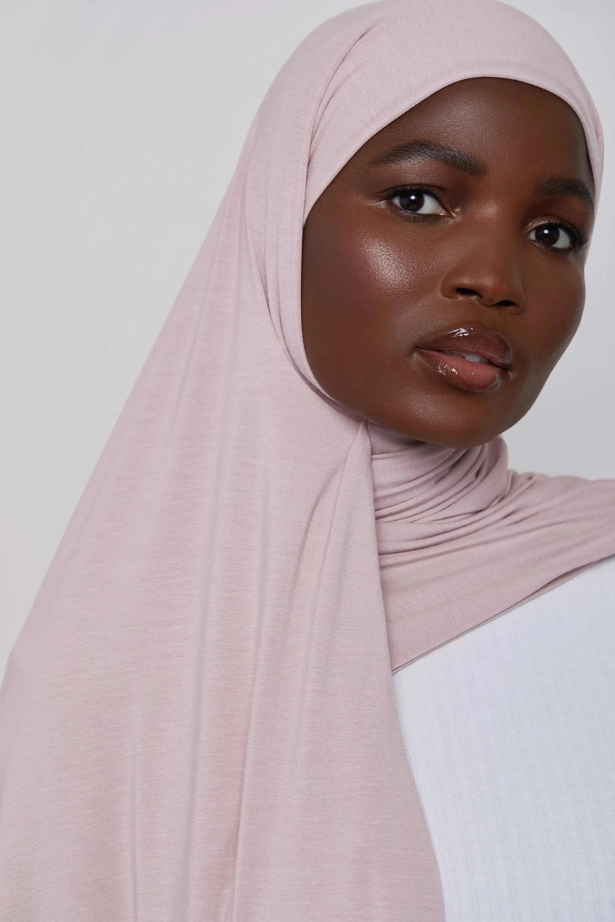 Bamboo Jersey Hijab - Dusty Rose