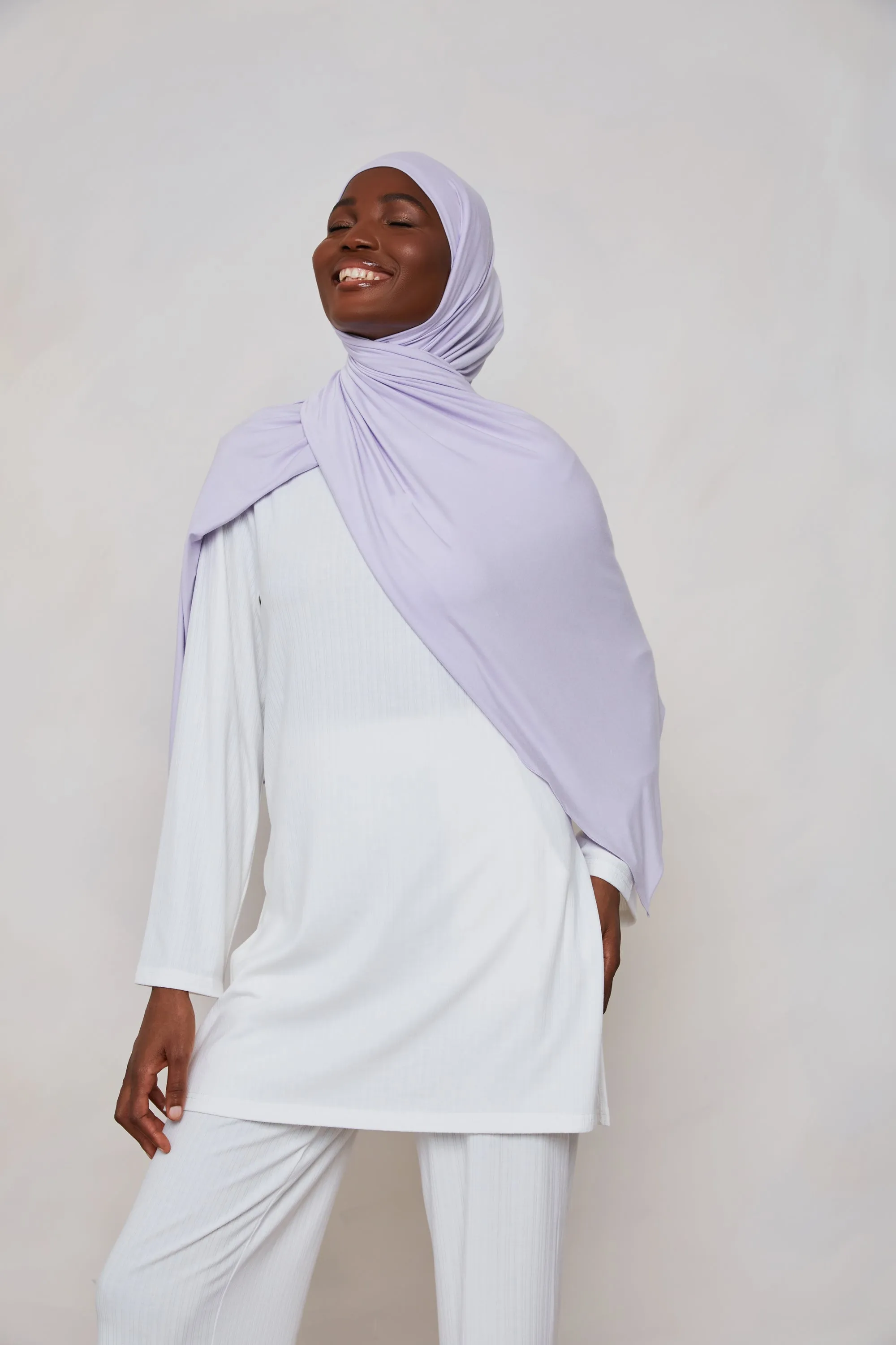 Bamboo Jersey Hijab - Orchid Petal