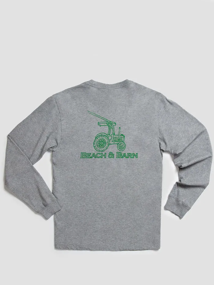 Beach & Barn BIG RIG Tee Long Sleeve Oxford Heather