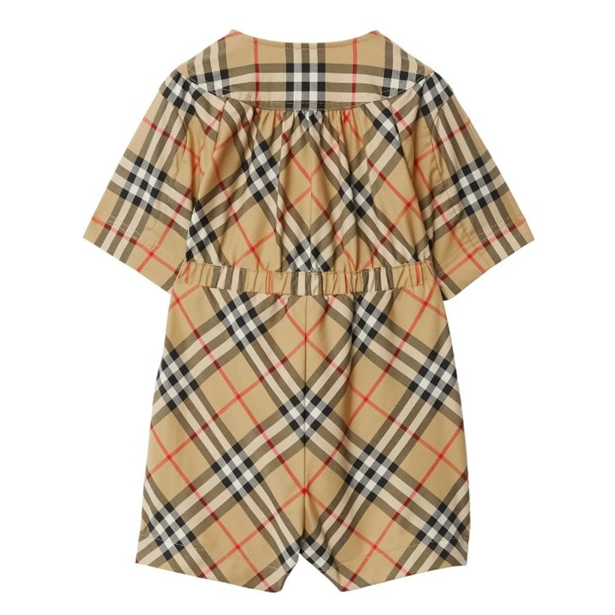 Beige Check Dress