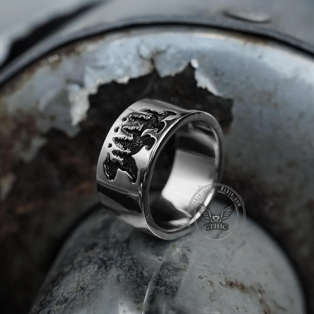 Black Bear Forest Alloy Ring