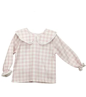 Blouse - Pink & White Check