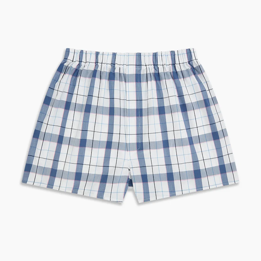 Blue Blazer Check Godfrey Boxer Shorts