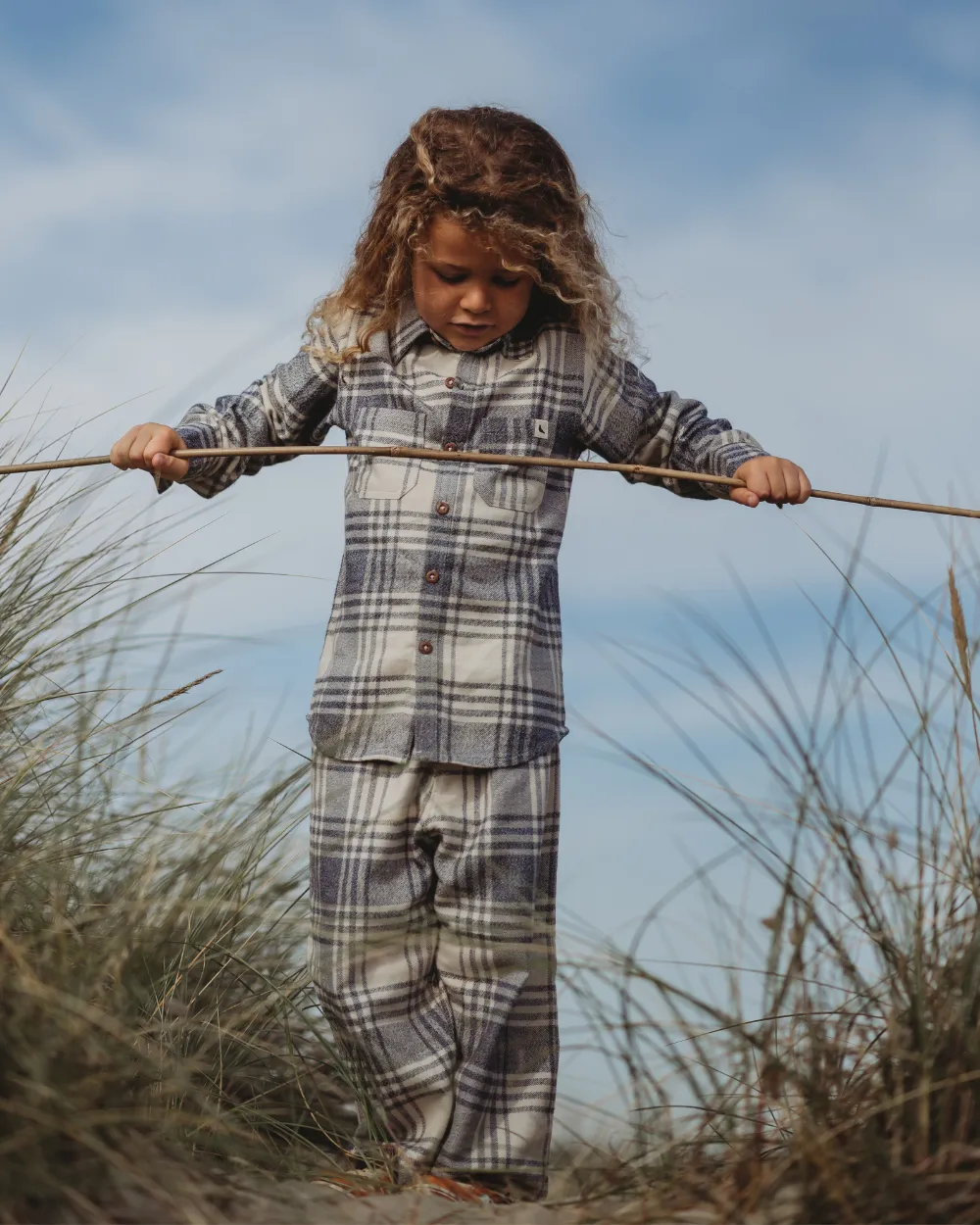 Brushed Check Trousers