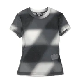 Checker Mesh Baby Tee - Black