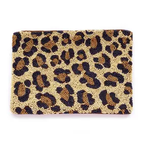 Cheetah Beaded Clutch