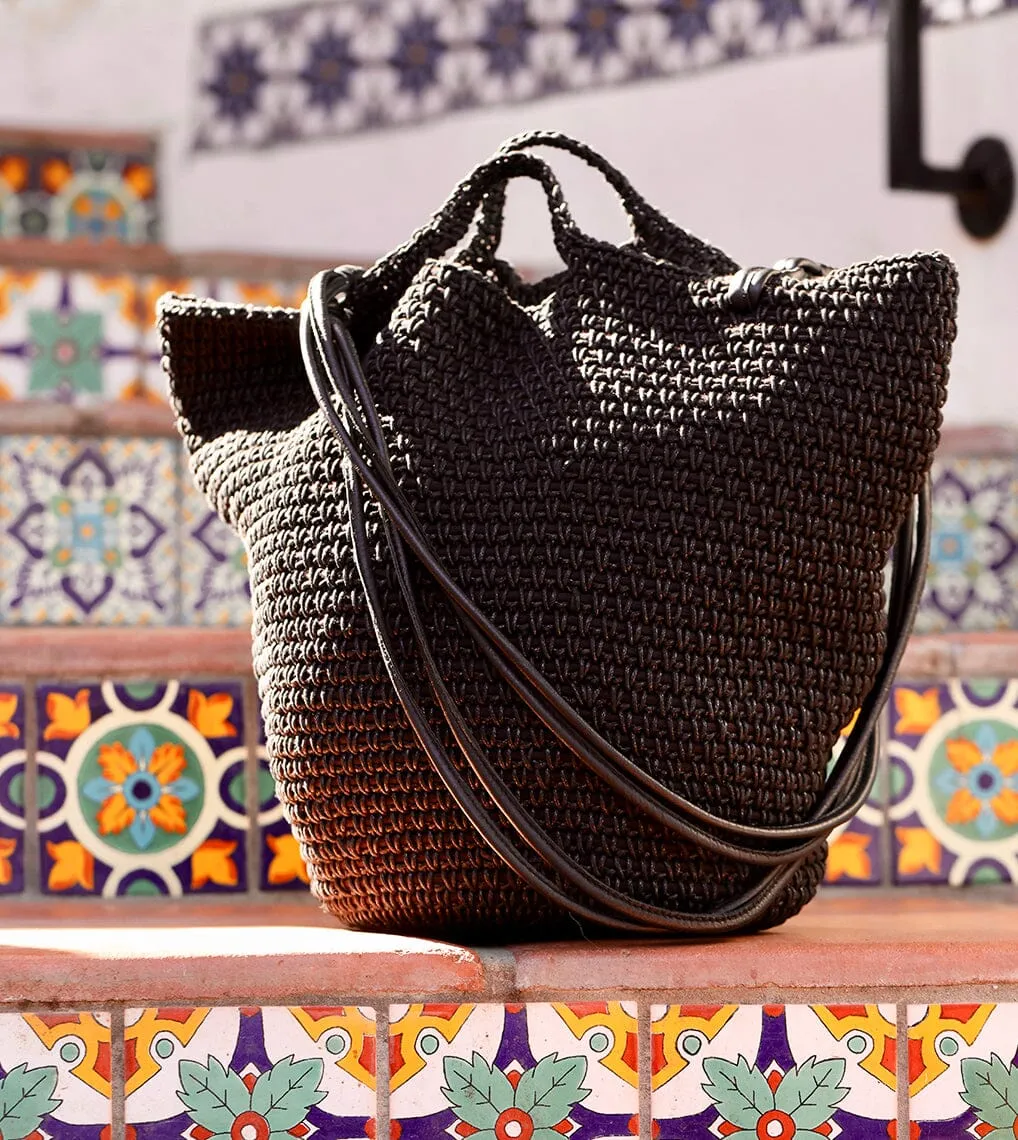 Crochet Basket Bag | Black