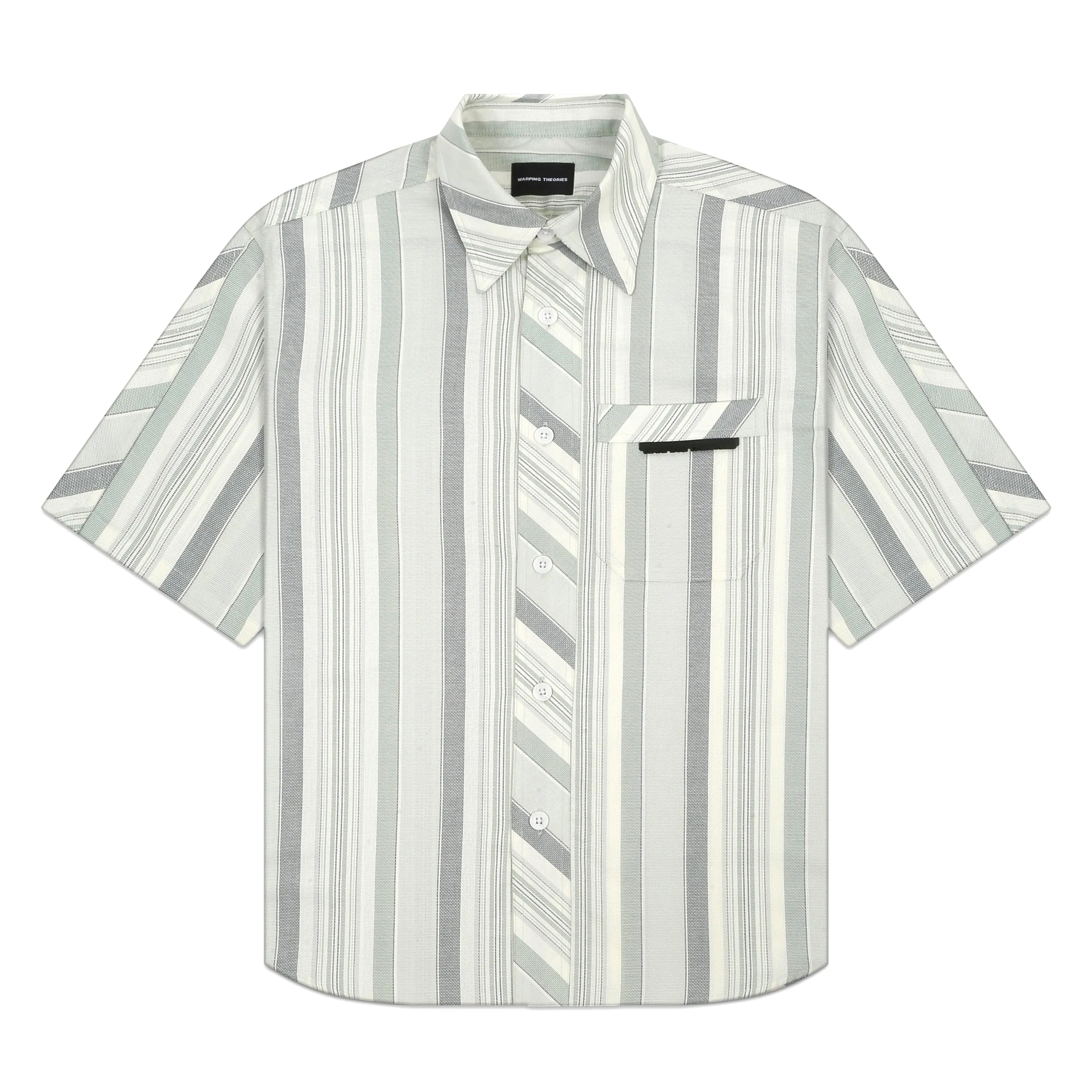 CROSS CUT STRIPE SHIRT