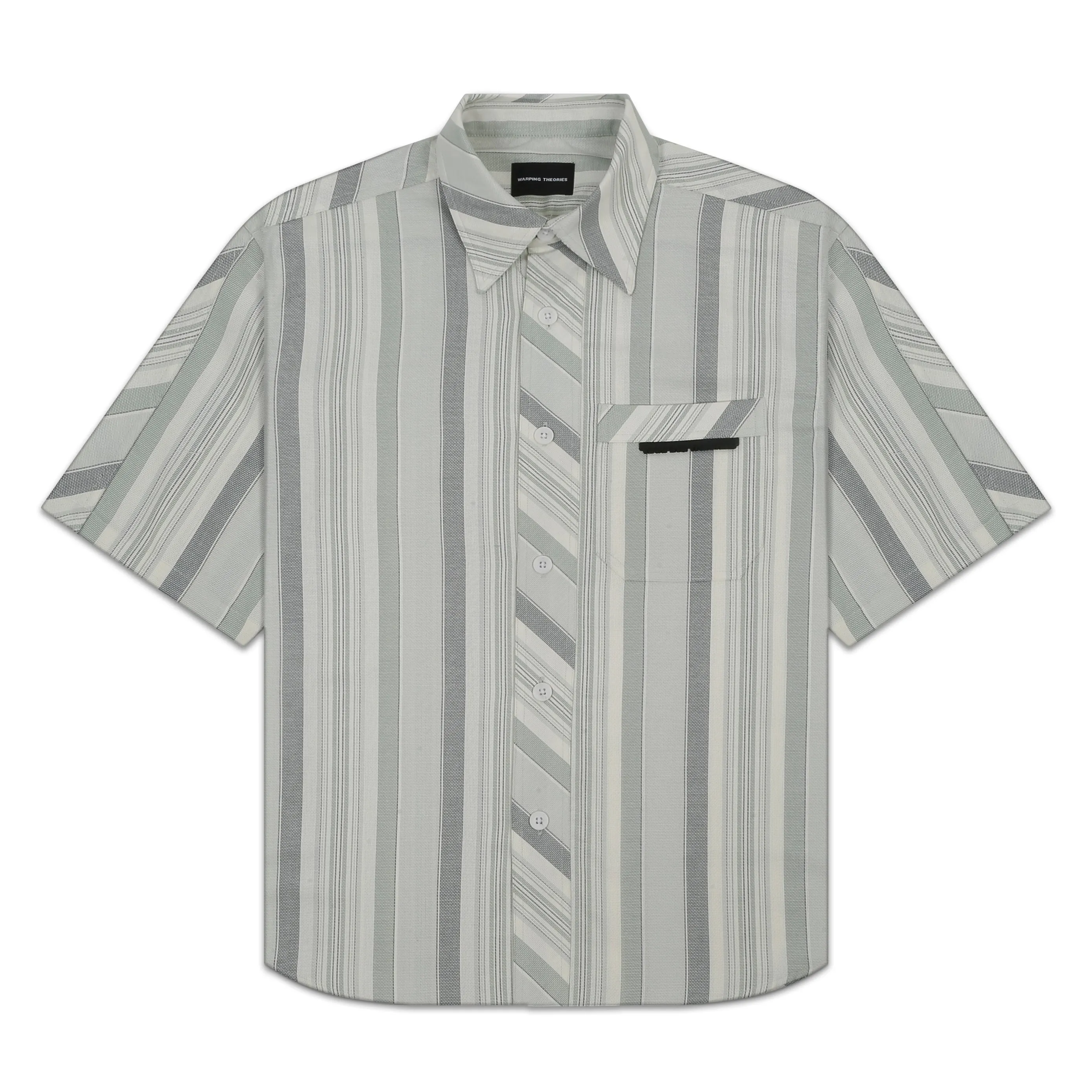 CROSS CUT STRIPE SHIRT