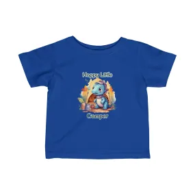 Dino Happy Little Camper Infant Fine Jersey Tee