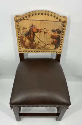 Double D Ranch Leather Chair Cowboy