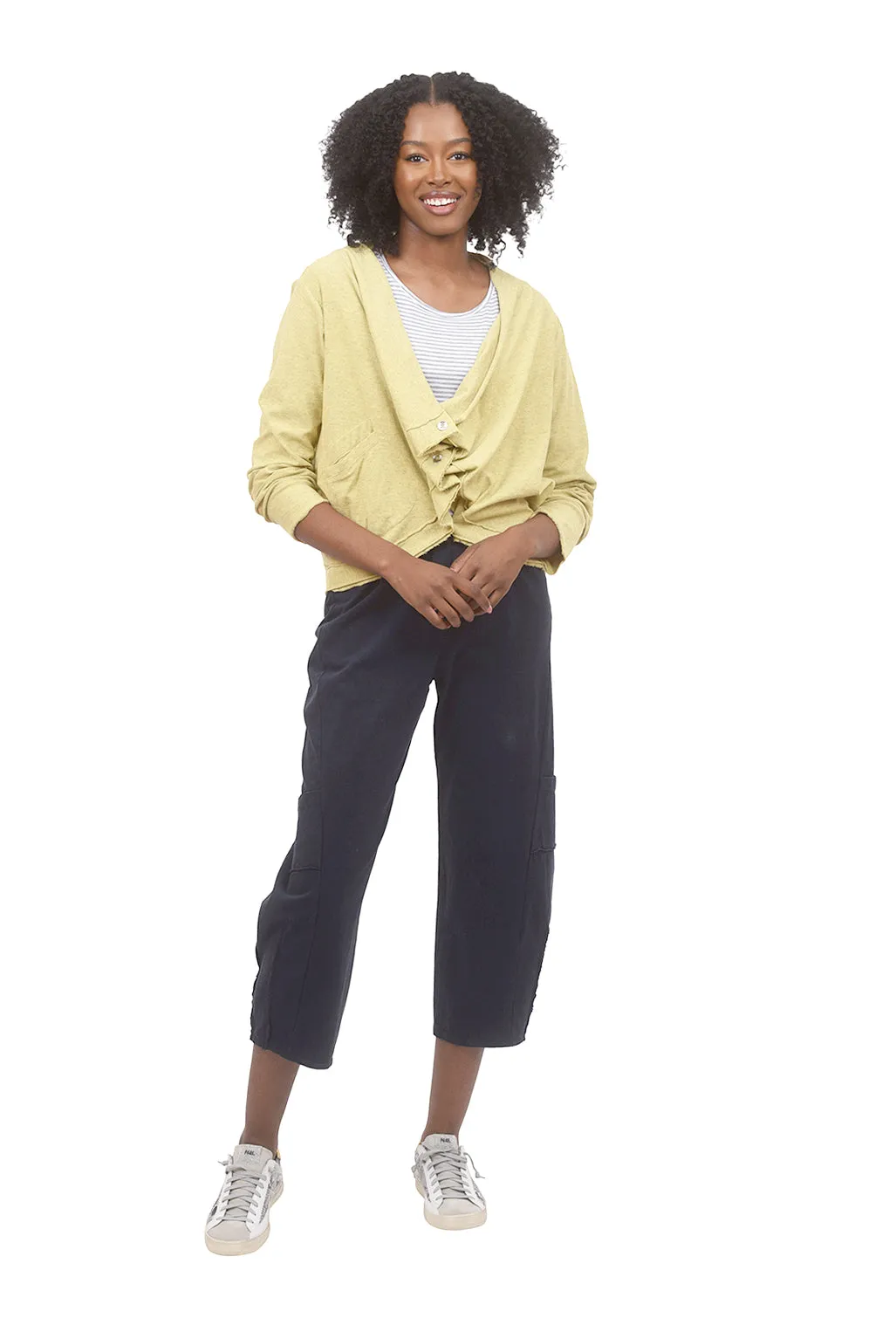 Draped Cropped Cardie, Honey