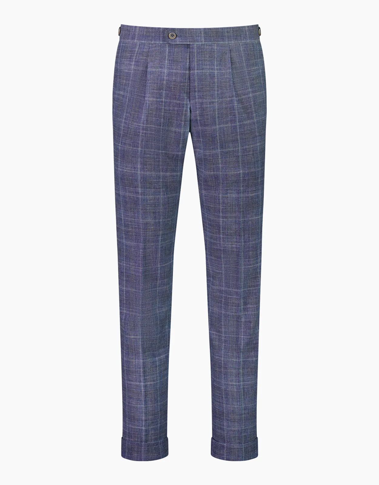 Evans Blue & Beige Check Trouser