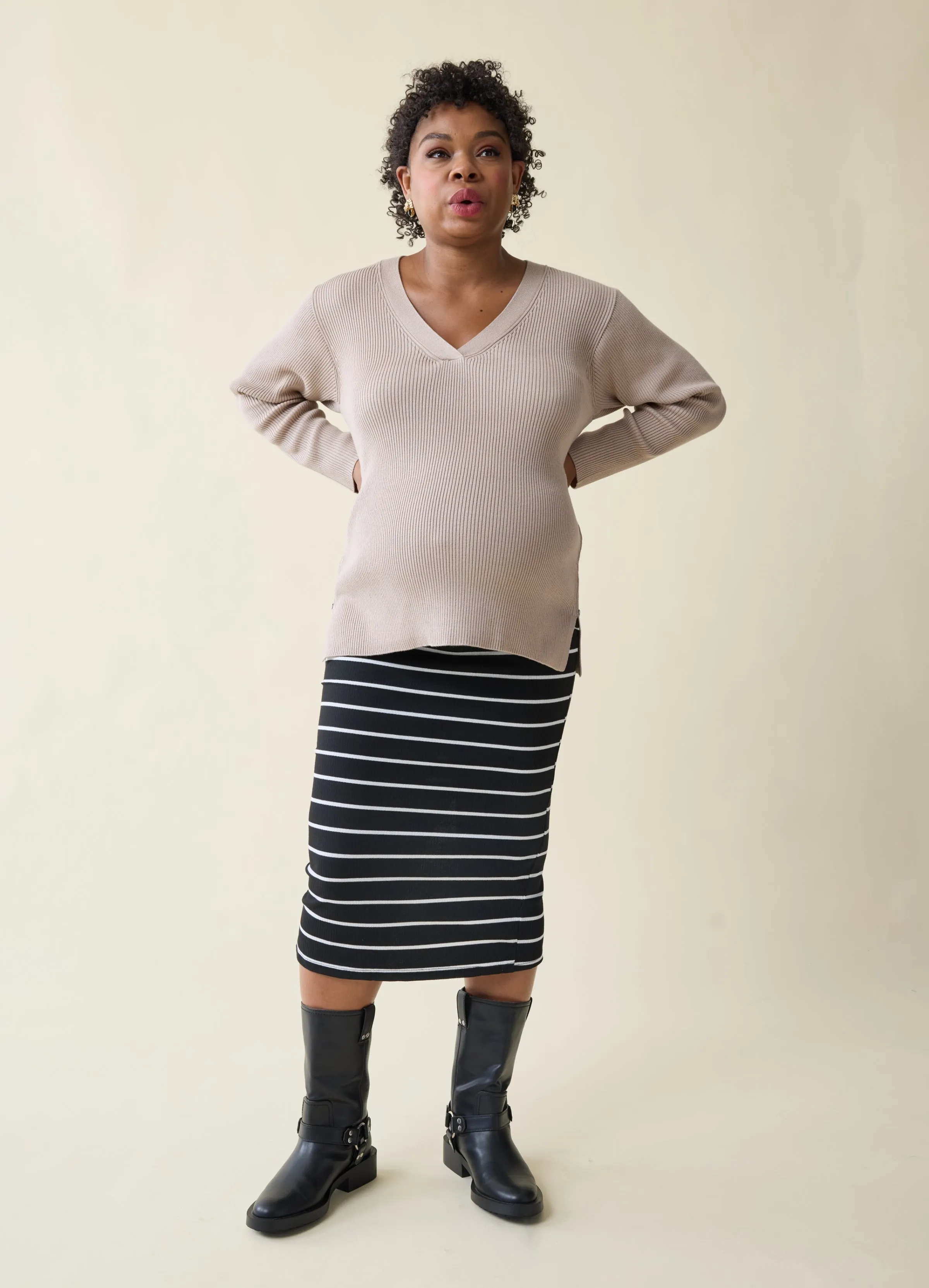 Everyday Side Zip Nursing   Maternity Sweater