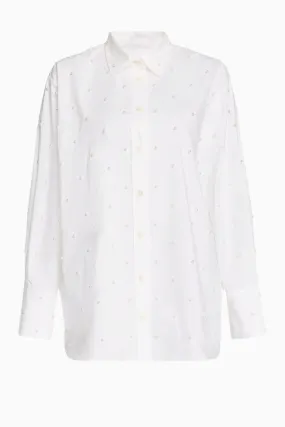 Frame Denim The Oversized Pearl Shirt - White