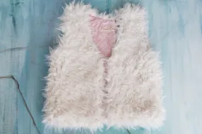 French Lamb Vest Pink Provencale