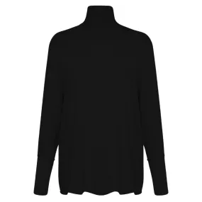 French Terry Dolman Sleeve - Black