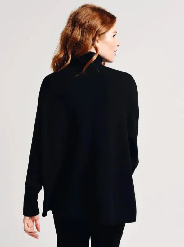 French Terry Dolman Sleeve - Black