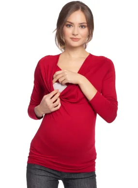 Ginestra Maternity & Nursing Top - Chillipepper