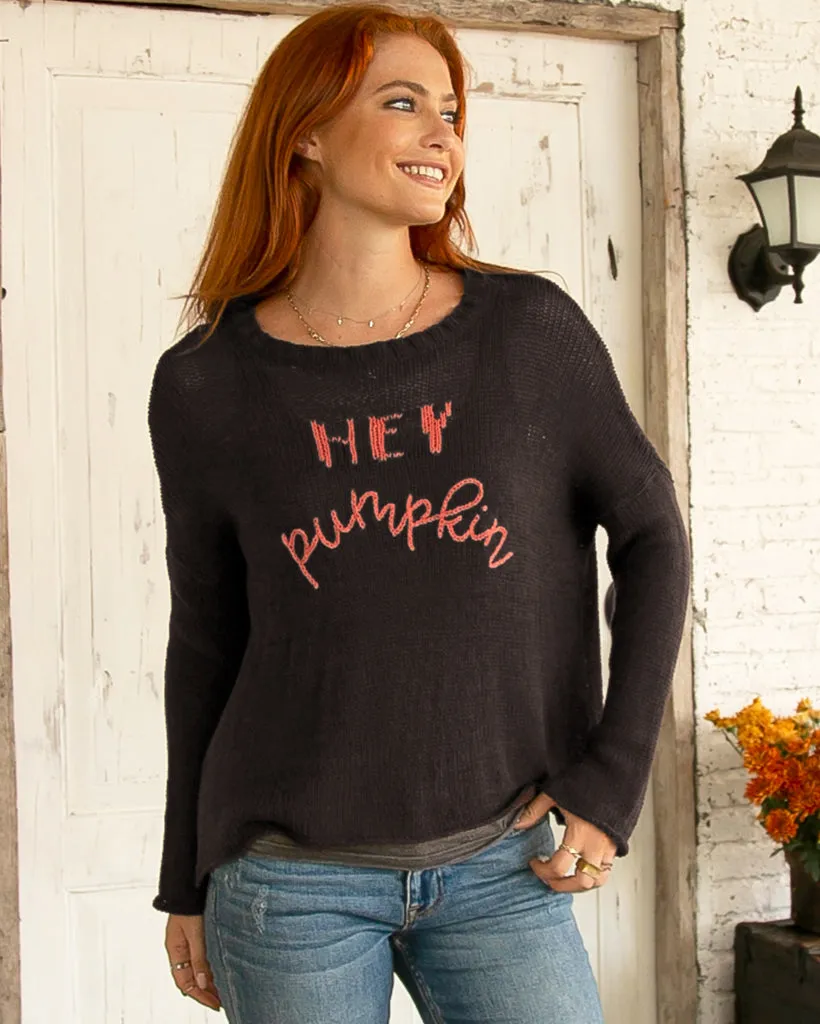 HEY PUMPKIN CREW COTTON