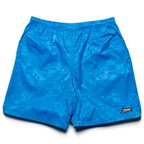 Ice Cream Running Check Shorts - French Blue